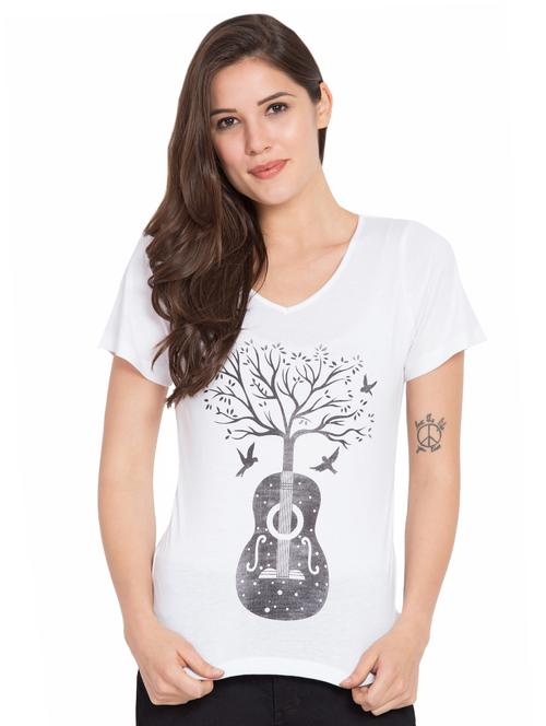 v-neck graphic tee - 16897786 - Very Small Image - 1