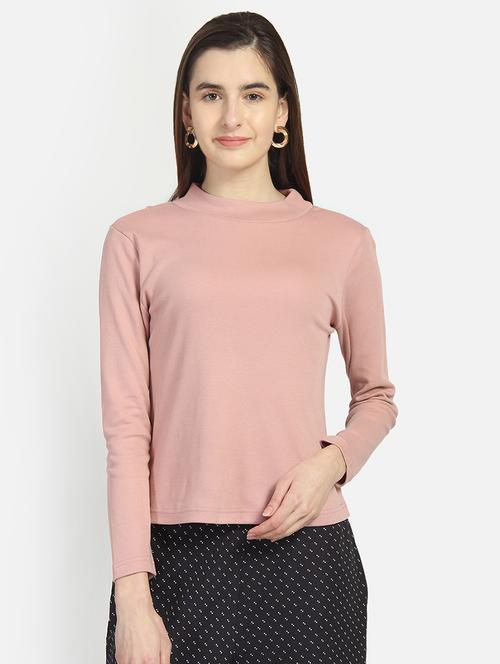 mock neck solid top - 16900359 - Very Small Image - 1