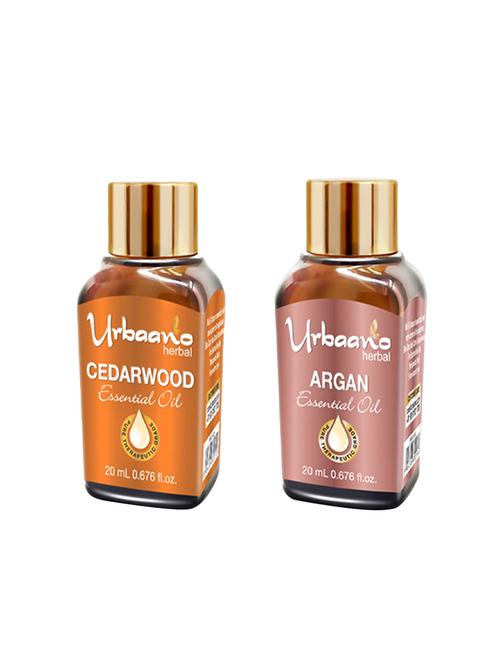 argan essential oil 20 ml & cedarwood essential oil 20 ml (for hair, skin & aromatherapy - 100% undiluted - therapeutic grade) - 16900858 - Very Small Image - 1