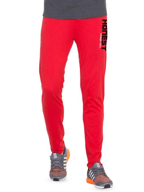 red printed full length track pant - 16901038 - Very Small Image - 1