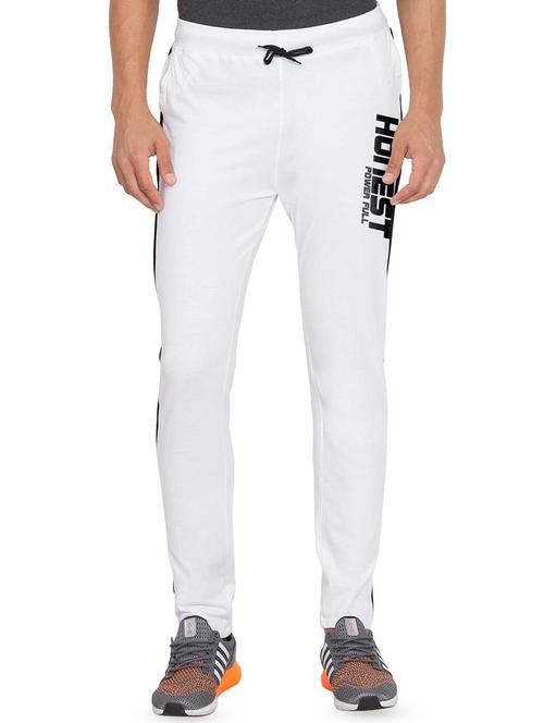 white printed side striped full length track pant - 16901039 - Very Small Image - 1