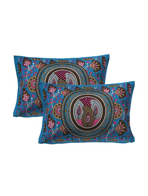 cotton printed pillow cover (set of 2) - 16901289 - Very Small Image - 1