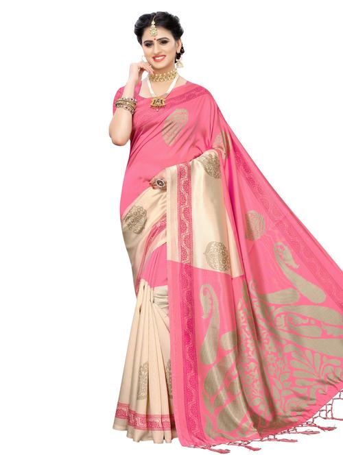 pastel bhagalpuri saree with blouse - 16902238 - Very Small Image - 1