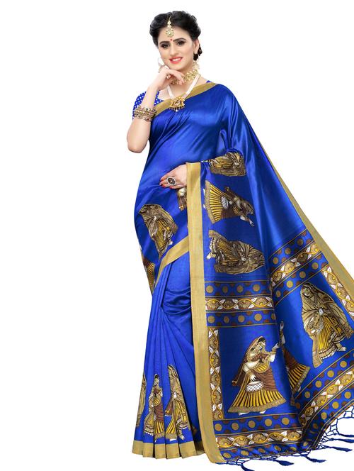 conversational bhagalpuri saree with blouse - 16902240 - Very Small Image - 1