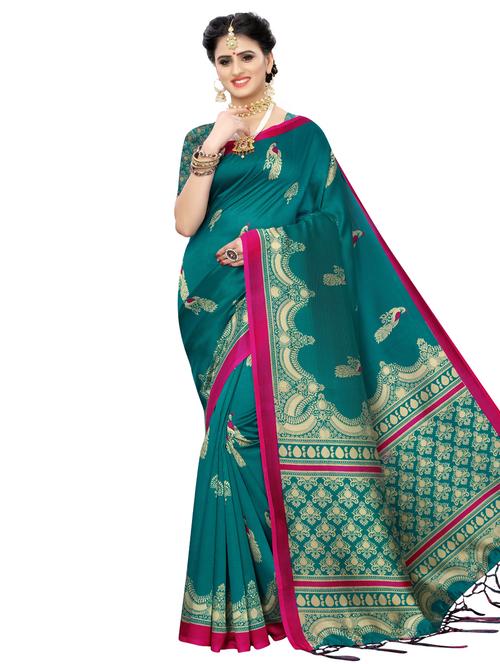 conversational bhagalpuri saree with blouse - 16902246 - Very Small Image - 1
