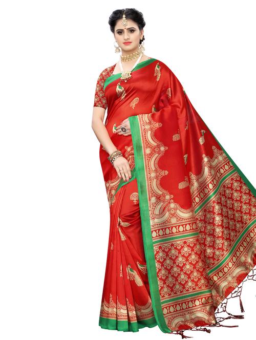 conversational bhagalpuri saree with blouse - 16902247 - Very Small Image - 1