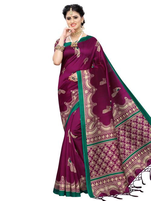 conversational bhagalpuri saree with blouse - 16902248 - Very Small Image - 1