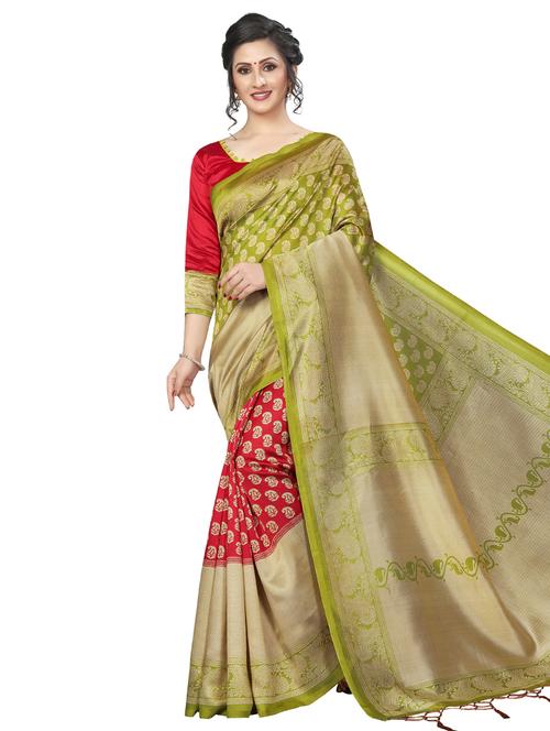 ethnic motif bhagalpuri saree with blouse - 16902250 - Very Small Image - 1