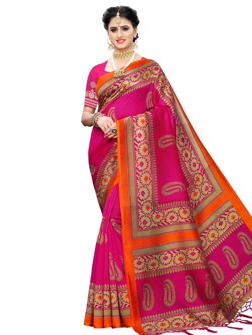 paisley bhagalpuri saree with blouse - 16902264 - Very Small Image - 1