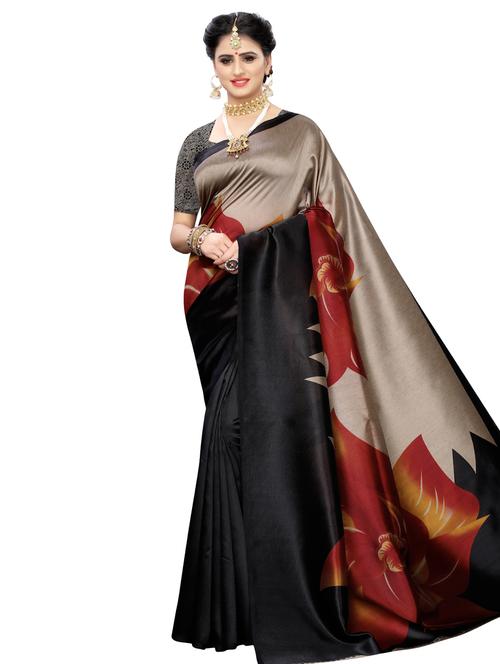 floral bhagalpuri saree with blouse - 16902281 - Very Small Image - 1