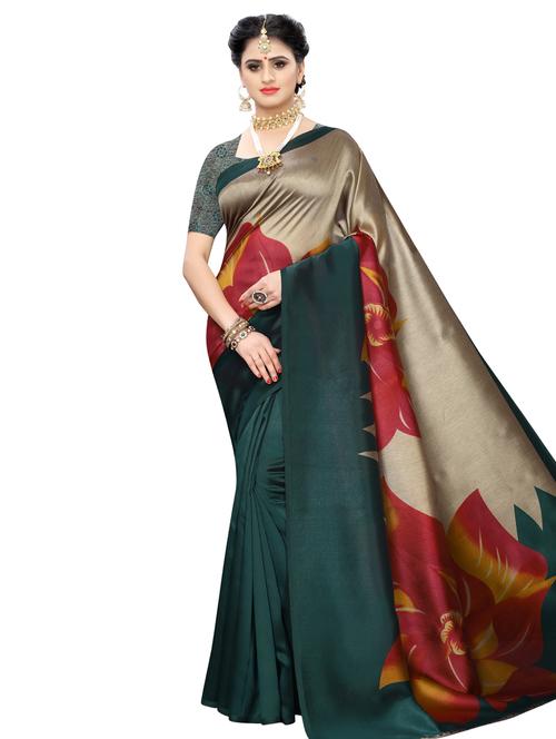 floral bhagalpuri saree with blouse - 16902283 - Very Small Image - 1