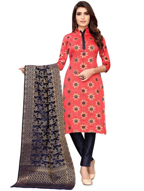 floral straight pant unstitched suit - 16902538 - Very Small Image - 1