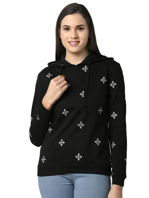 hooded neck floral sweatshirt - 16903952 - Very Small Image - 1