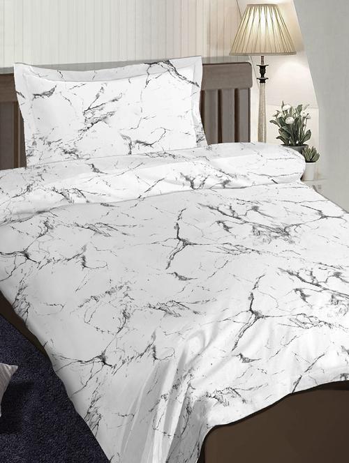 cotton satin dohar set with single size bed sheet & 1 pillow cover - 16904227 - Very Small Image - 1