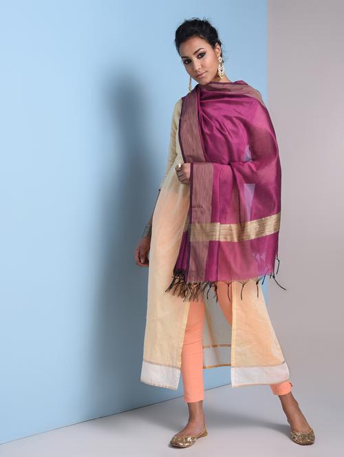 solid chanderi dupatta - 16904400 - Very Small Image - 1