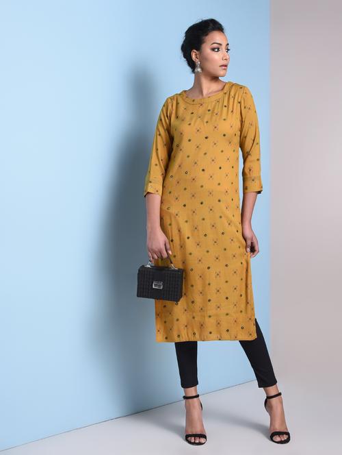 ikat print kurta churidar set - 16904406 - Very Small Image - 1