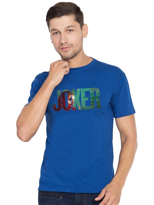 blue typographic chest print t-shirt - 16904750 - Very Small Image - 1