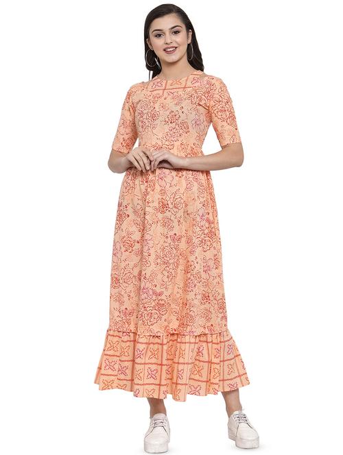 floral a-line kurta - 16904938 - Very Small Image - 1