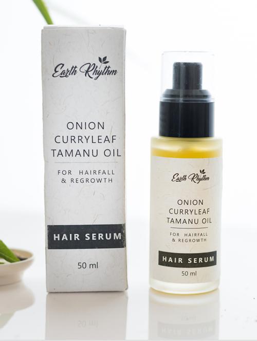 hair serum - onion, curry leaf & tamanu oil (for hair fall & regrowth) - 16906586 - Very Small Image - 1