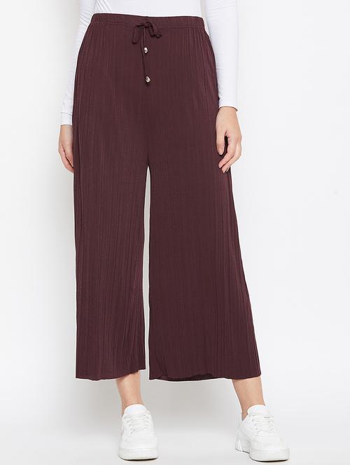 drawstring waist flared palazzo - 16906970 - Very Small Image - 1