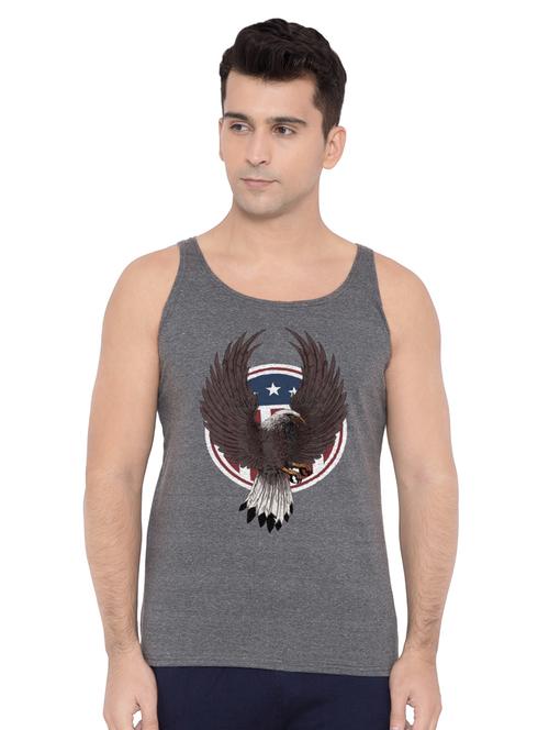 dark grey printed vest - 16907360 - Very Small Image - 1