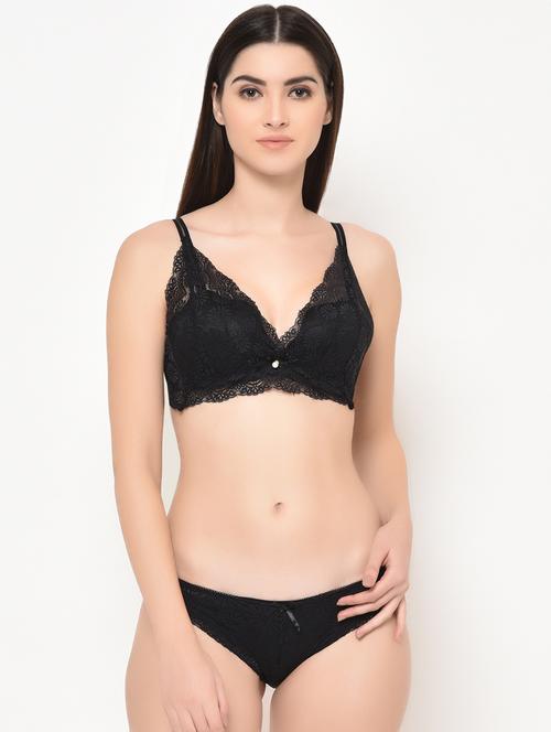 black lace bras and panty set - 16907941 - Very Small Image - 1