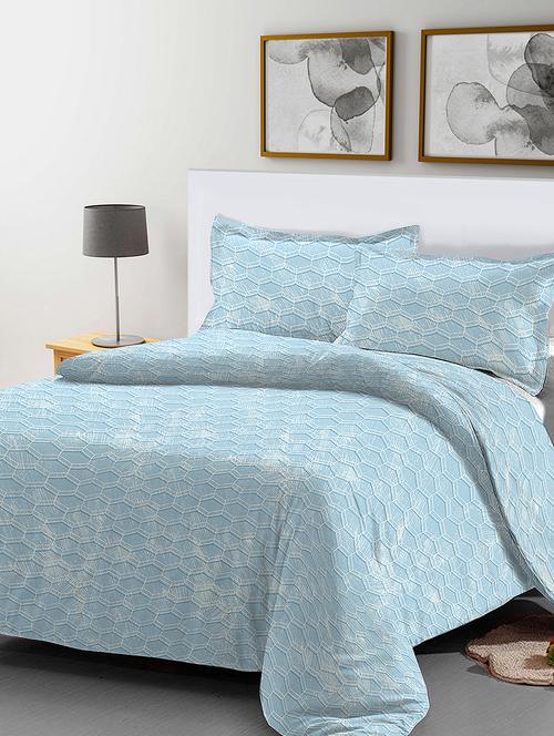 cotton queen size bed sheet with 2 pillow covers - 16908094 - Very Small Image - 1