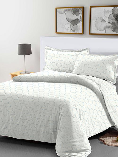 cotton queen size bed sheet with 2 pillow covers - 16908097 - Very Small Image - 1