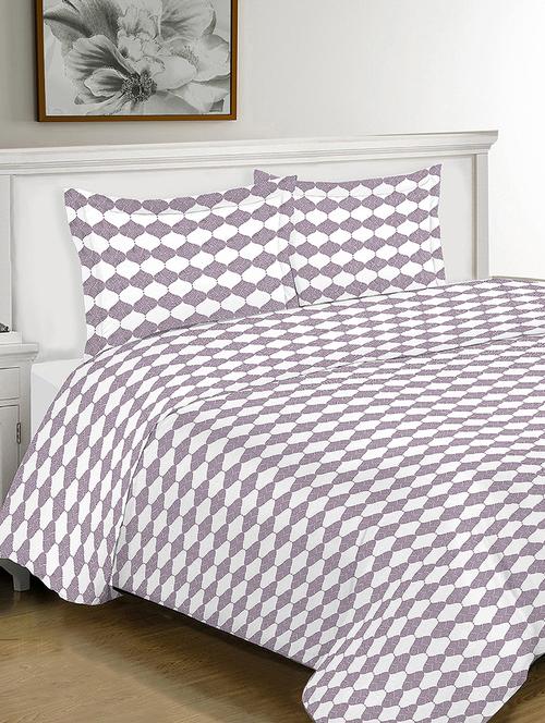 cotton queen size bed sheet with 2 pillow covers - 16908101 - Very Small Image - 1