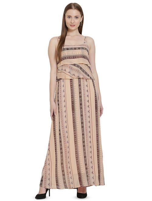 scoop neck layered maxi dress - 16908224 - Very Small Image - 1