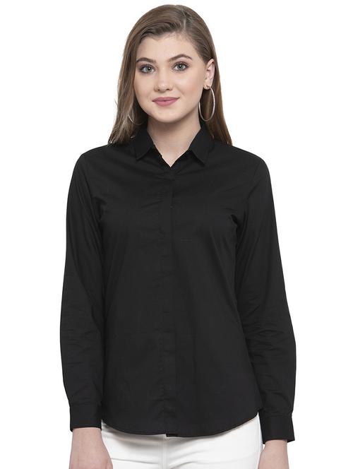 concealed placket solid shirt - 16908644 - Very Small Image - 1