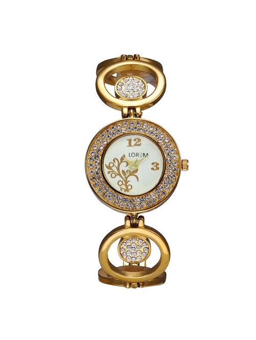 lorem analog white::gold color dial watch for women-lk-204 - 16908683 - Very Small Image - 1