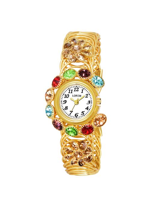 lorem analog white color dial watch for girls-lk-267 - 16908720 - Very Small Image - 1