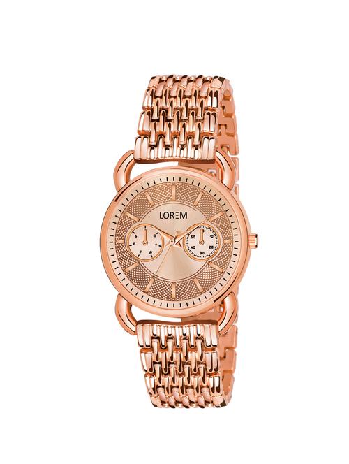 lorem analog rose gold color dial watch for girls-lk-274 - 16908725 - Very Small Image - 1