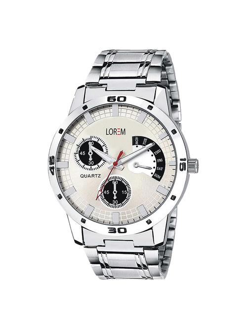 lorem analog white::black color dial watch for men-lk-101 - 16908824 - Very Small Image - 1