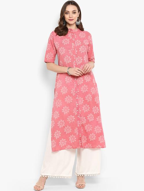 floral kurta palazzo set - 16909452 - Very Small Image - 1