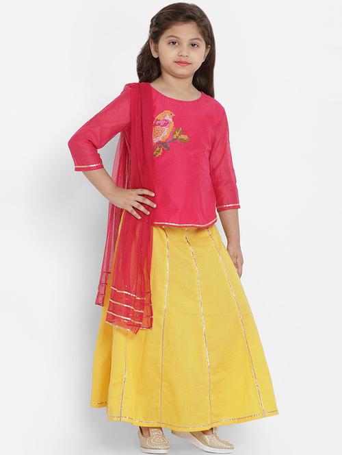 yellow solid lehnga choli - 16909778 - Very Small Image - 1