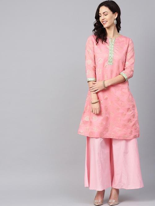 contrast kurta palazzo set - 16909879 - Very Small Image - 1