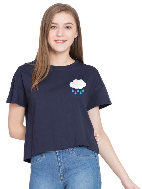 quirky print crop tee - 16910164 - Very Small Image - 1