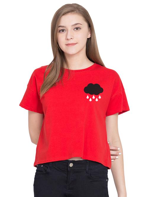 quirky print crop tee - 16910166 - Very Small Image - 1