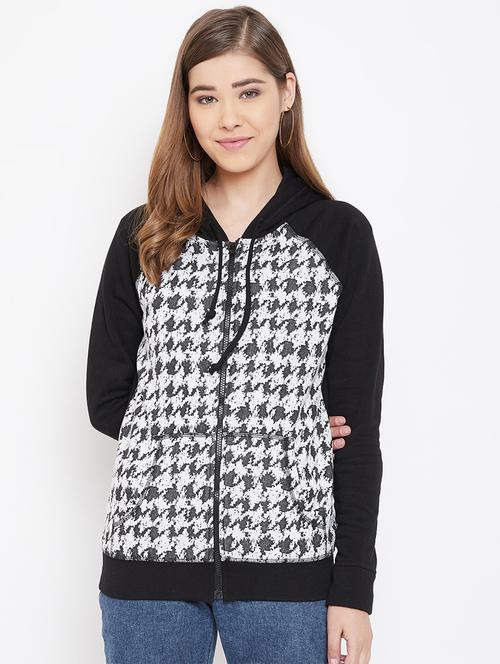 contrast panel hooded jacket - 16910672 - Very Small Image - 1