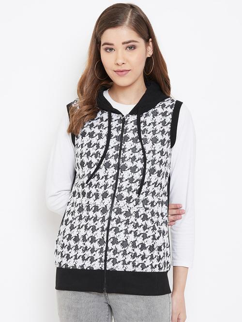 hooded neck abstract jacket - 16910676 - Very Small Image - 1