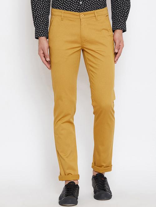 yellow solid chinos - 16911213 - Very Small Image - 1