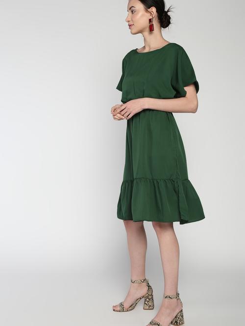 blouson waist flared dress - 16911291 - Very Small Image - 1