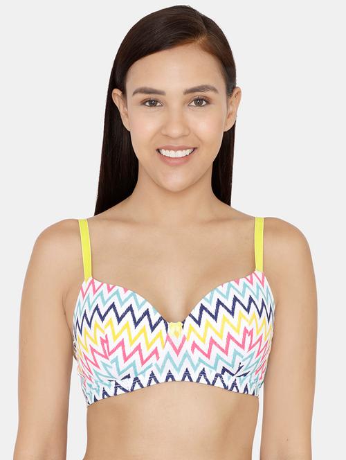 chevron printed t-shirt bra - 16911398 - Very Small Image - 1