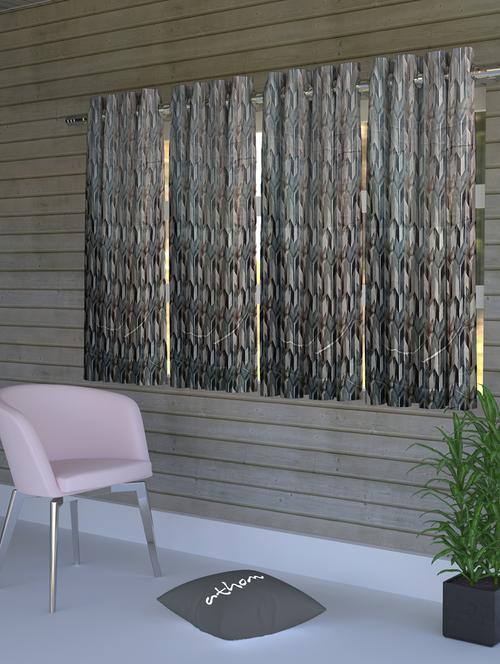 casino polyester window curtain (pack of 4) - 16912663 - Very Small Image - 1