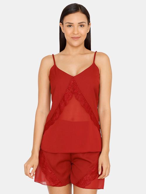 lace detail camisole with shorts set - 16913148 - Very Small Image - 1