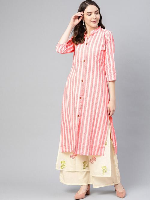 striped kurta palazzo set - 16913174 - Very Small Image - 1