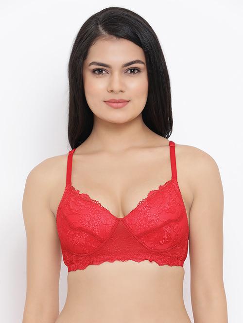 lightly padded laced bra - 16913382 - Very Small Image - 1