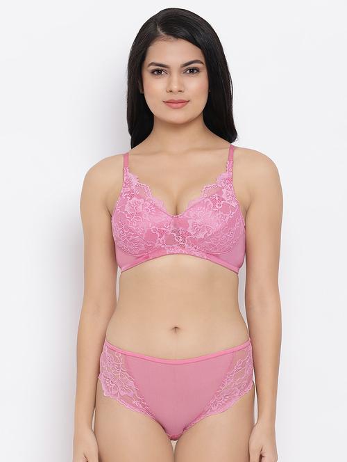 floral lace bra and panty set - 16913393 - Very Small Image - 1